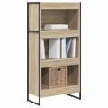 vidaXL Knižnica 60 x 30 x 121 cm Kompozitné drevo Sonoma