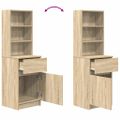 vidaXL Nočný stolík dub sonoma 39x35x125 cm spracované drevo