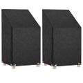 vidaXL Kryty na záhradnú stoličku 2ks 8 ôk 65x65x80/120 cm polyetylén