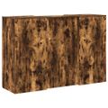vidaXL Recepčný stôl dymový dub 155x50x103,5 cm kompozitné drevo