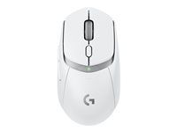 Myš - hranie - optická - 6 tlačidiel - bezdrôtová - 2,4 GHz, Bluetooth - prijímač USB Logitech LIGHTSPEED - biela