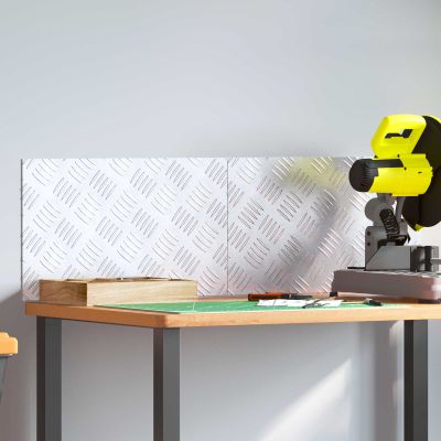 vidaXL Schodový rošt Obdĺžnikový 2 pcs Strieborná 50 x 30 cm Hliník