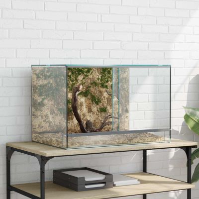 vidaXL Terárium s úložiskom Priehľadná 60 x 40 x 40 cm Sklo