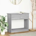 vidaXL konzolový stolík so zásuvkami sivý sonoma 85,5x38,5x74,5 cm
