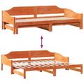 vidaXL Vysúvacia denná posteľ voskovohnedá 80x200 cm masívna borovica