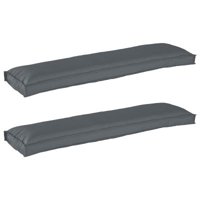 vidaXL Sada vankúšov na palete 2 pcs Antracit 150 x 40 x 8 cm