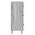 vidaXL Zásuvkový kabinet Sivá sonoma 33 x 34,5 x 89,5 cm