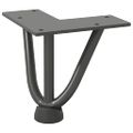 vidaXL Nohy do vlasov pre konferenčný stolík 4 ks, antracitové, 10 cm, masívna oceľ