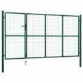 vidaXL Záhradná brána oceľová 350x175 cm zelená