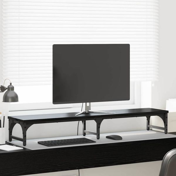 vidaXL Stojan na monitor Čierny dub 105 x 23 x 15,5 cm