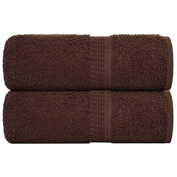 vidaXL Utierky na umývanie FROGN 2 ks hnedé 30x30 cm 360 g/m²
