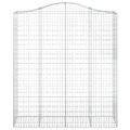 vidaXL Oblúkový gabionový kôš 4 ks 200x50x220/240cm pozinkované železo