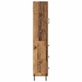 vidaXL Highboard Staré drevo 34,5 x 34 x 180 cm Kompozitné drevo