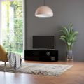 vidaXL TV skrinka, lesklá čierna 120x34x37 cm, drevotrieska