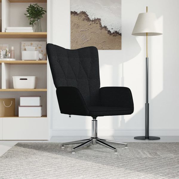 vidaXL Relaxačné kreslo, čierne, látka