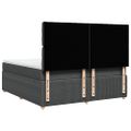 vidaXL Boxspring posteľ s matracom tmavosivá 180x200 cm látka