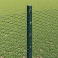 vidaXL Hexagonálny plot s stĺpom 10 x 1,2 m PVC potiahnutá oceľ Zelená