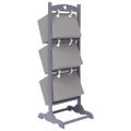 vidaXL Regál s 3 košíkmi tmavosivý 35x35x102 cm drevený