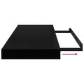 vidaXL Plávajúce nástenné police 4ks, lesklé čierne 60x23,5x3,8cm, MDF