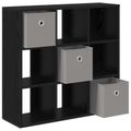 vidaXL Servírovacia skriňa Čierny dub 73,5 x 24 x 69,5 cm