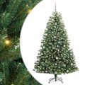 vidaXL Umelý Sklápací Vianočný Stromček Zelená 240 cm PVC a kov