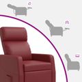 vidaXL Masážne relaxačné kreslo Víno červené Umelá koža