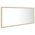 vidaXL LED kúpeľňové zrkadlo dubu sonoma 100x8,5x37 cm, akryl