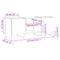 vidaXL Skrinka na platne lesklá biela 121x38x48 cm kompozitné drevo