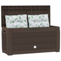 vidaXL Záhradný úložný box hnedý 119x48x60 cm polypropylénový