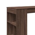 vidaXL Barový stôl s policami hnedý dub 102x50x103,5 cm kompoz. drevo