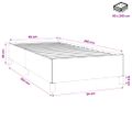 vidaXL Rám postele bez matraca tmavomodrý 90x200 cm zamat