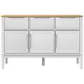 vidaXL Komoda FLORO biela 114x43x74 cm borovicový masív