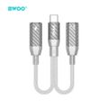 BWOO BZ68 2 v 1 adaptér USB C - 2 x USB C porty sivý