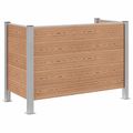 vidaXL Plot pre odpadkový kôš Hnedá 161 x 85 x 115 cm Hliník a WPC