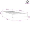 vidaXL Posteľný rám boxsping bez matracom tmavomodrý 80x220 cm zamat