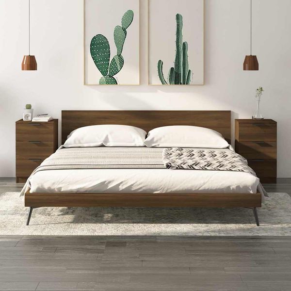 vidaXL Nočné stolíky 2 ks hnedý dub 40x36x65 cm