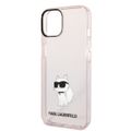 Puzdro Karl Lagerfeld pre iPhone 14 6,1" KLHCP14SHNCHTCP ružové tvrdé puzdro Ikonik Choupette