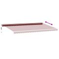 vidaXL Automaticky zaťahovacia markíza vínová 600x350 cm