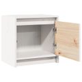 vidaXL Nočné stolíky 2 ks biele 40x30,5x40 cm borovicový masív