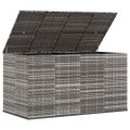 vidaXL Záhradný box na vankúše PE ratan 194x100x103 cm sivý
