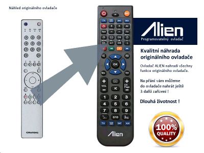 Diaľkový ovládač ALIEN Grundig TP2
