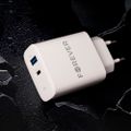 Forever TC-07-30AC PD QC charger 1x USB-C 1x USB 30W white + USB-C - USB-C cable 60W