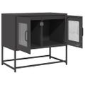 vidaXL TV skrinka Čierna 68x39x60,5 cm Oceľ valcovaná za studena