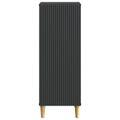 vidaXL Servírovacia skriňa Čierna 33 x 34,5 x 90 cm Kompozitné drevo