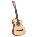 vidaXL 12-dielna folková akustická gitara Cutaway so 6 strunami 38"