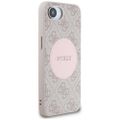 Guess HC MagSafe PU 4G Circle with Classic Logo case for iPhone 16e Pink