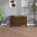 vidaXL Skrinka na platne hnedý dub 74,5x38x48 cm kompozitné drevo