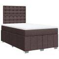 vidaXL Boxspring posteľ s matracom tmavohnedá 120x190 cm látka