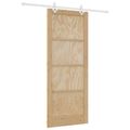 vidaXL Posuvné dvere Prírodná a biela 86 x 211 cm Borovicový masív