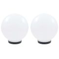 vidaXL LED lampy v tvare gule 2 ks, 25 cm, PMMA